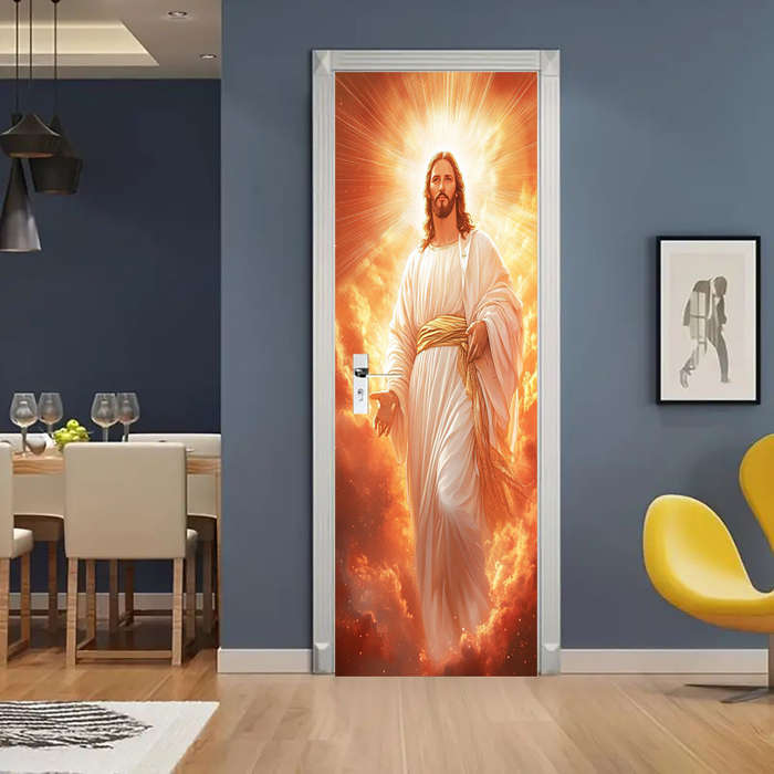 1pc 76.96x199.9cm Jesus Christian Themed Stickers