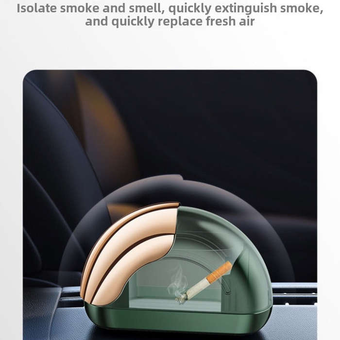 1pc Driver-Side Car Ashtray Space-Saving Door-Mounted Design Mechanical Style Durable Aluminum Le