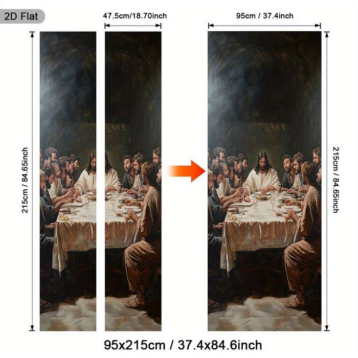 1pc 30.3x78.7 inches   77x200 cm   Jesus Christian Themed Stickers