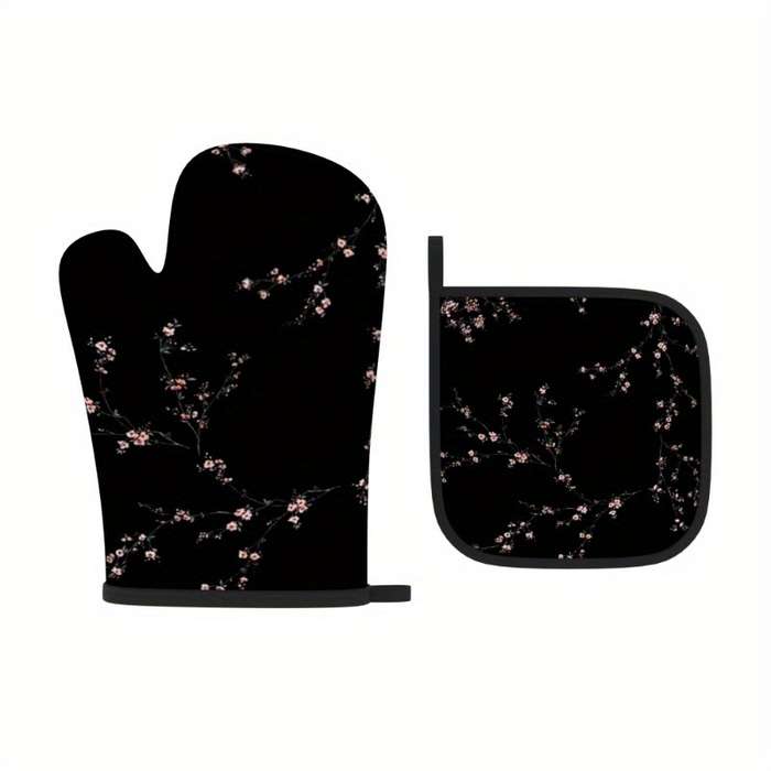 2Pcs 26.92x17.02 cm Heat Resistant Oven Mitts And Potholders