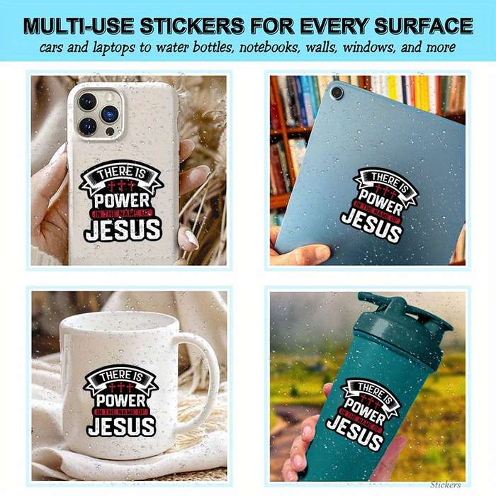 4pcs Jesus Christian Themed Stickers