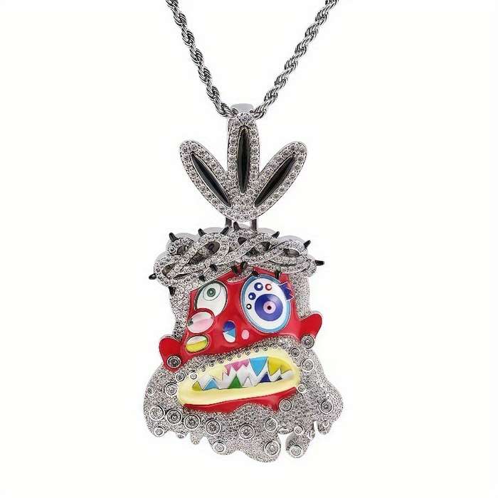 1 Piece Silvery Jesus Theme Pendant