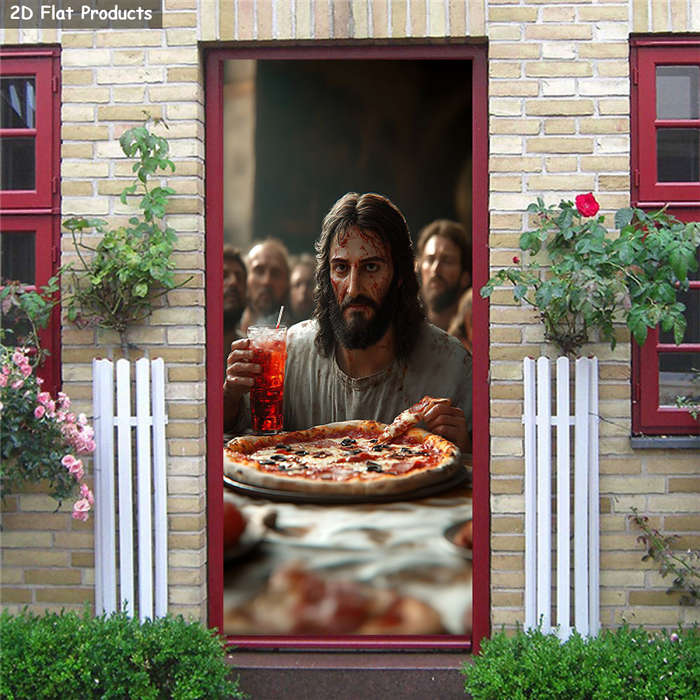 1pc 76.96x199.9cm Jesus Christian Themed Stickers