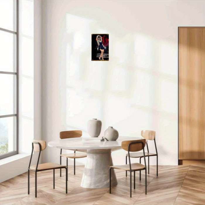 1pc Vintage Retro Metal Wall Sign High-Definition Stage Singer Art Decor for Living Room Bedroom
