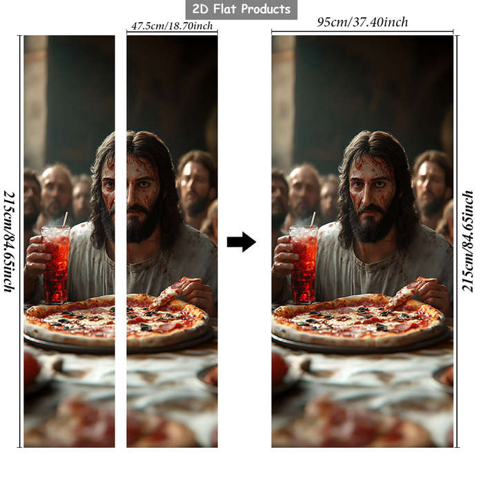 1pc 76.96x199.9cm Jesus Christian Themed Stickers
