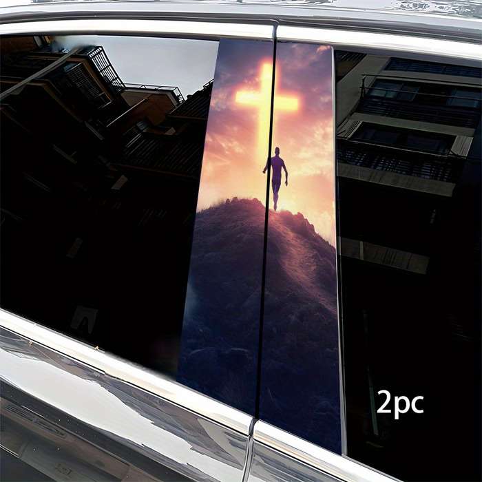 2pcs  Jesus Christian Themed Stickers