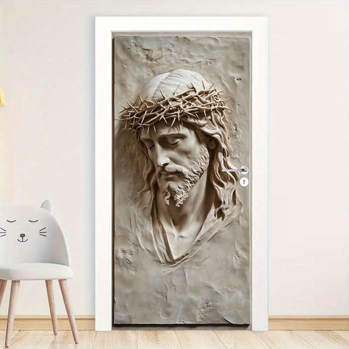 1pc 76.96x199.9cm Jesus Christian Themed Stickers