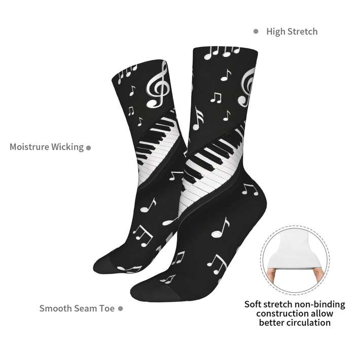 1 Pair Black One Size Socks