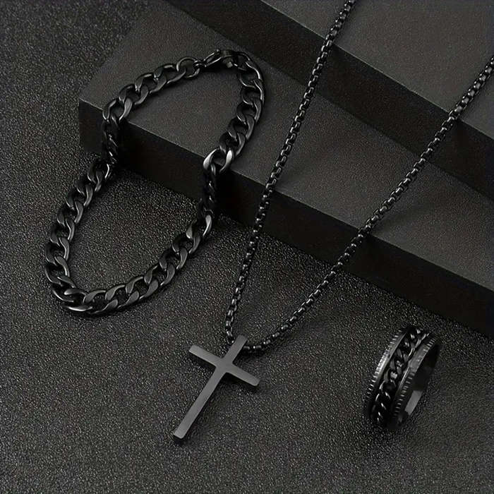 1 Piece Black Jesus Theme Pendant