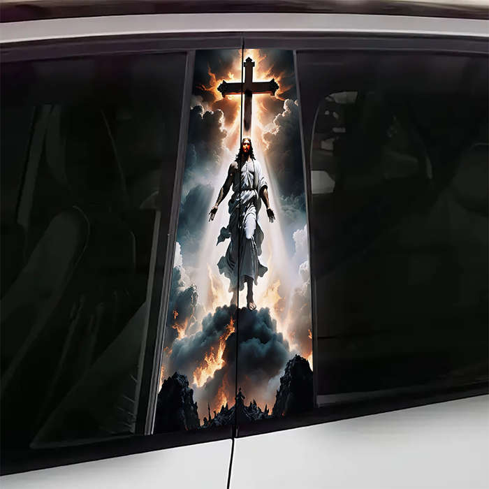 2pcs Jesus Christian Themed Stickers