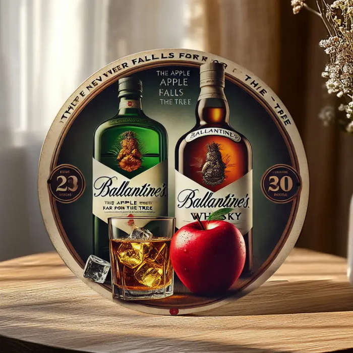 1pc Scotch Whisky Retro Aluminum Sign 20x20cm Vintage Circular Advertising Metal Plate Ideal