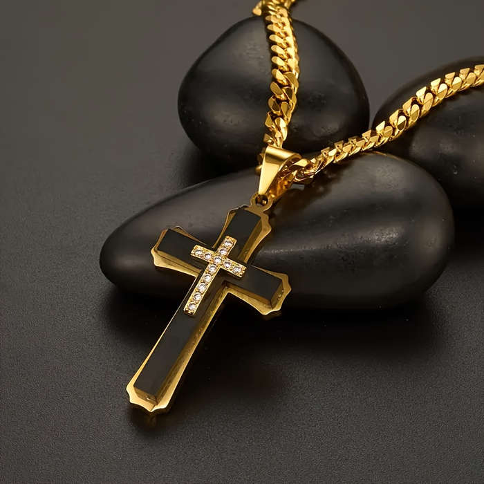1 Piece Golden Jesus Theme Pendant