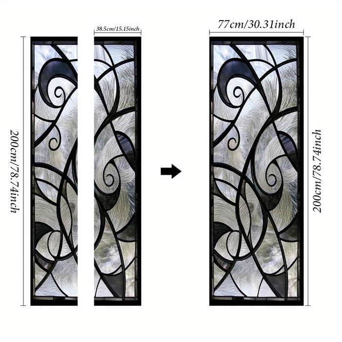 1Pc 76.96x199.9cm Door Window Sticker