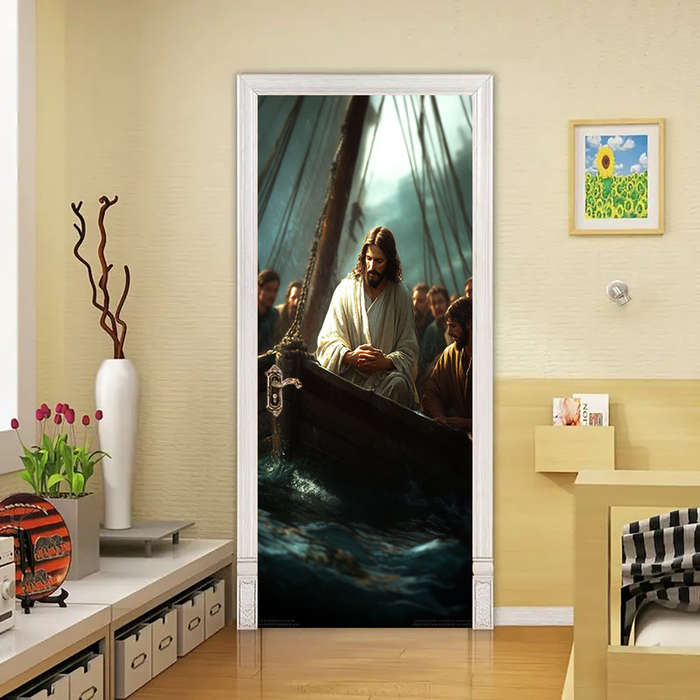 1pc 76.96x199.9cm Jesus Christian Themed Stickers
