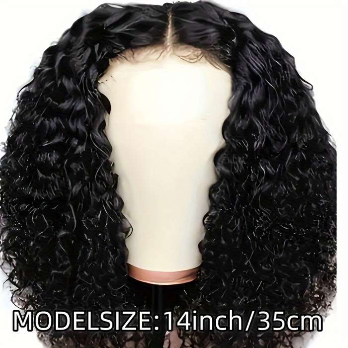 1Pc Black 35.56cm Fashion Design Wig