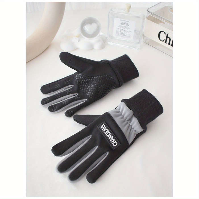 1 Pair Pink Recommended For 7 To 15 Years Old Warm Gloves