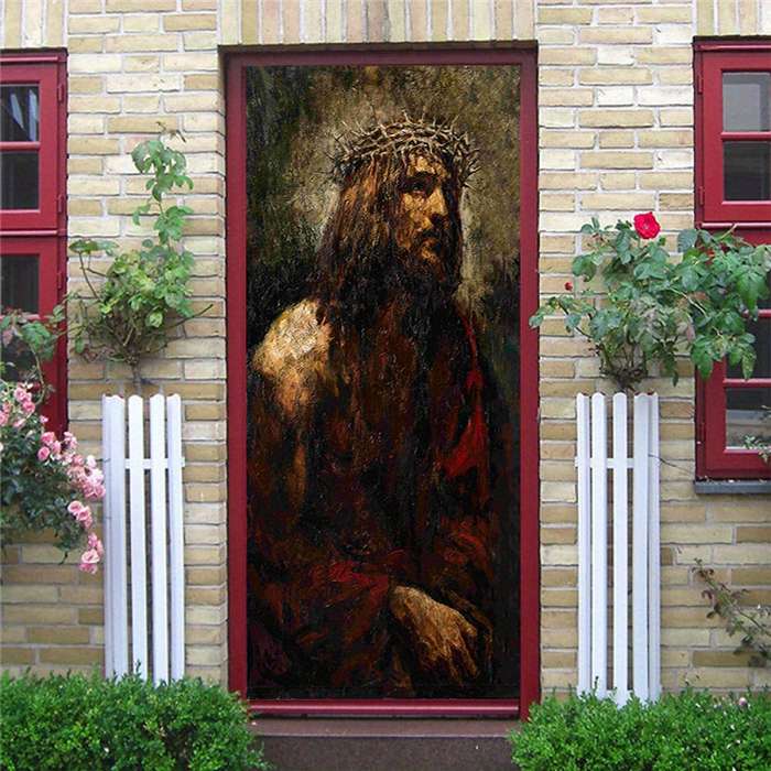 1pc 76.96x199.9cm Jesus Christian Themed Stickers