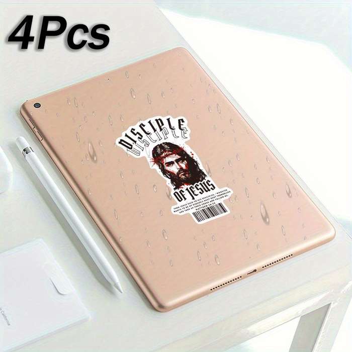4Pcs Jesus Christian Themed Stickers