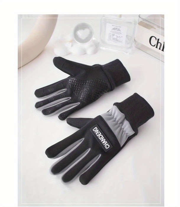 1 Pair Pink Recommended For 7 To 15 Years Old Warm Gloves