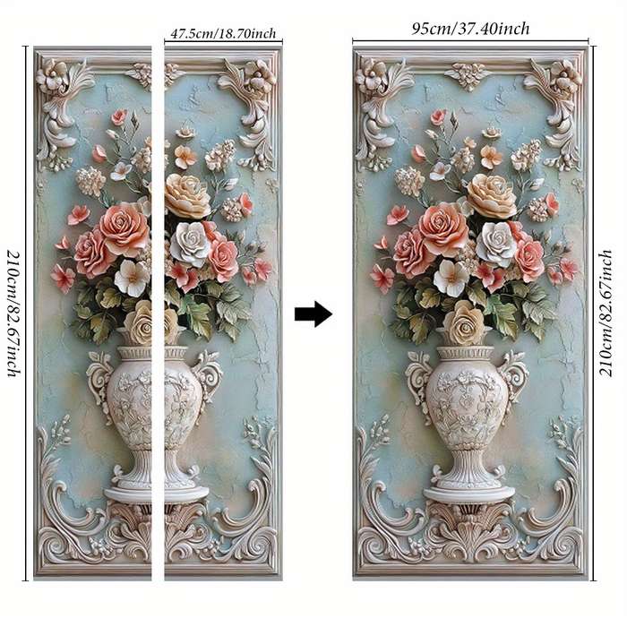 1Pc 76.96x199.9cm Door Window Sticker