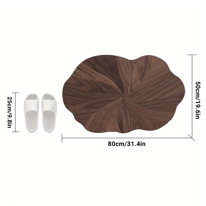 1Pc Braun 1 60x90cm 23.62x35.43inch Floor Mat