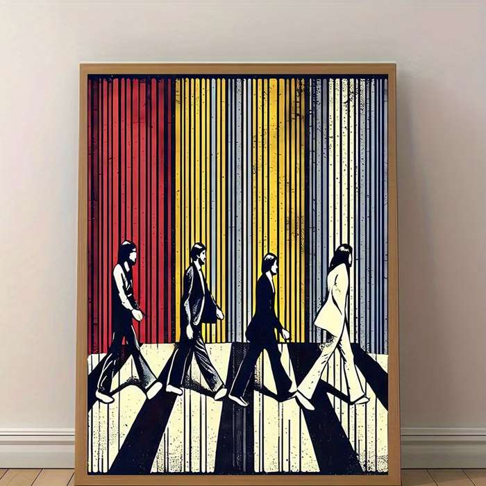 1pc  Unframed Canvas Print Beatles-Inspired Music-Themed Wall Art 30.48cm x 40.64cm Vibrant