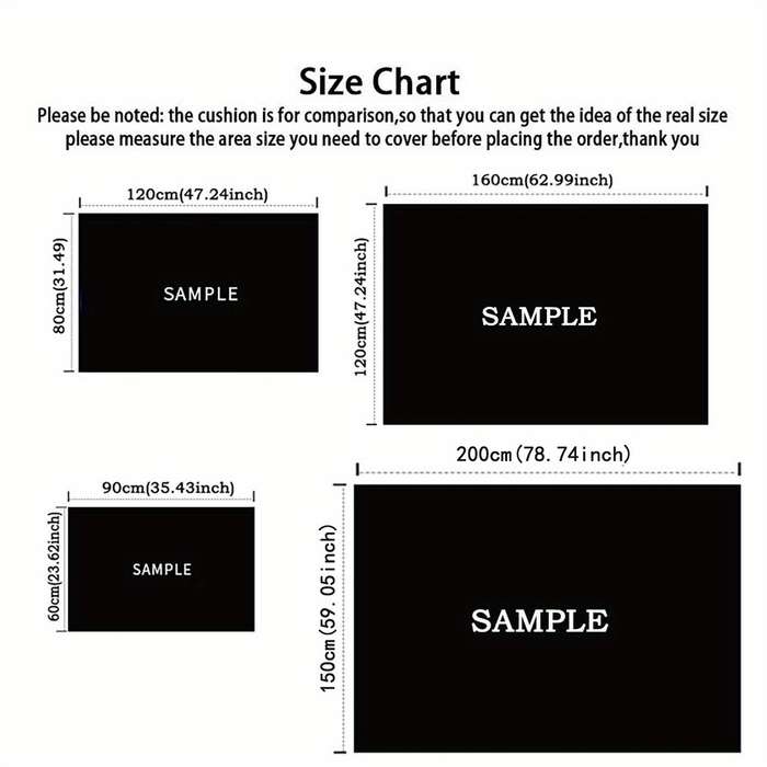 1Pc 60x90cm Floor Mat