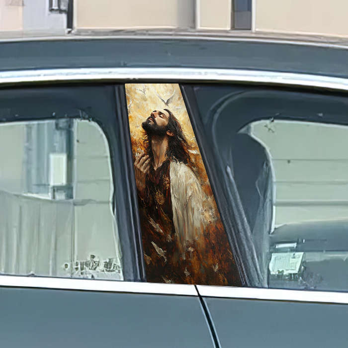 2pcs Jesus Christian Themed Stickers