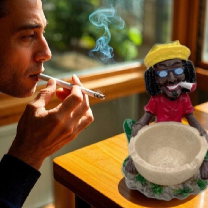 1pc A Jamaican-Style Ashtray Featuring a Beautifully Crafted Resin Design Perfect for Home Use S