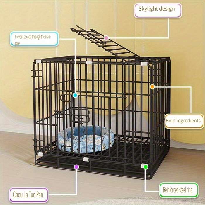 1pc Black 50*35cm-Foot Mat+Tray Pet Cage