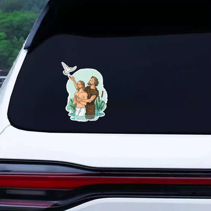 2pcs Jesus Christian Themed Stickers