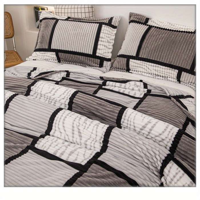 1ps Blanket Color Dark Gray Grid size 39.3INx59IN 150CMx100CM