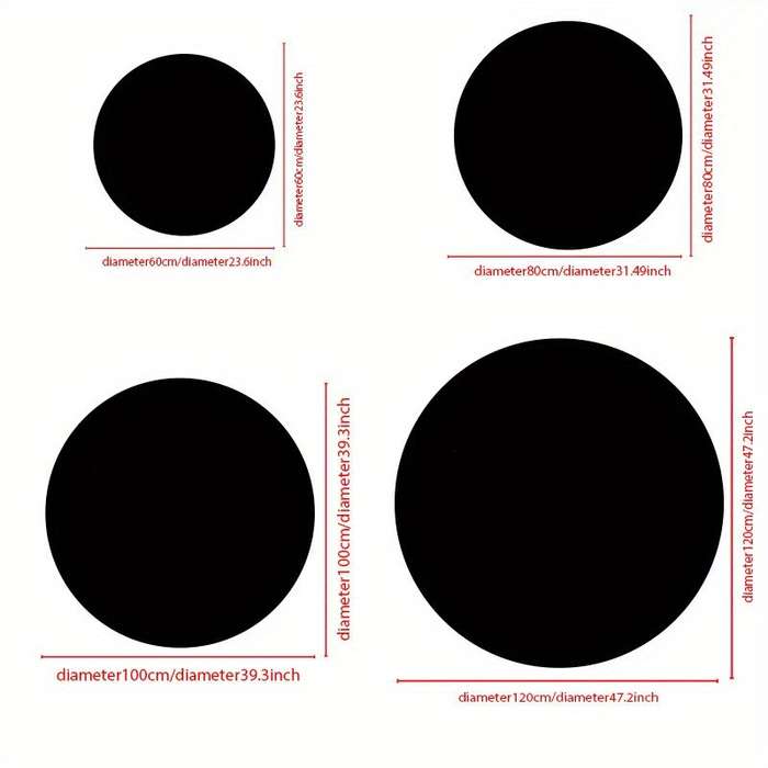 1Pc Diameter 80cm 31.49inch Floor Mat