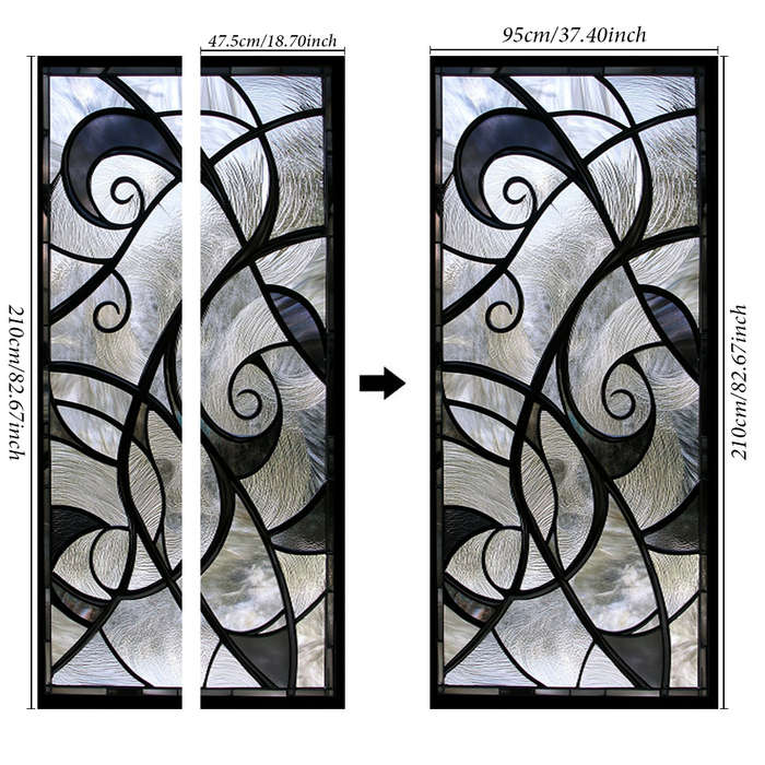 1Pc 76.96x199.9cm Door Window Sticker
