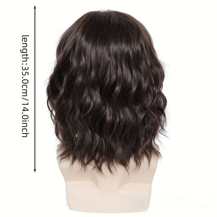 1Pc Light Brown 35.56cm Fashion Design Wig