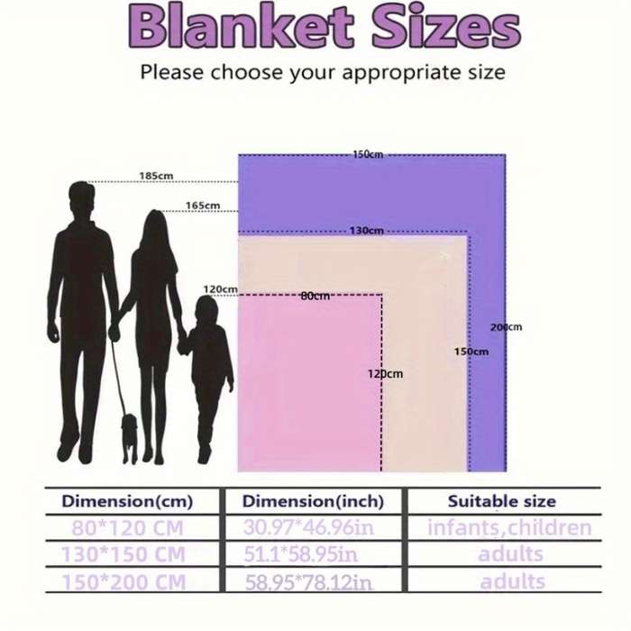 1ps Blanket Size 150X200Cm 58.95X78.12In