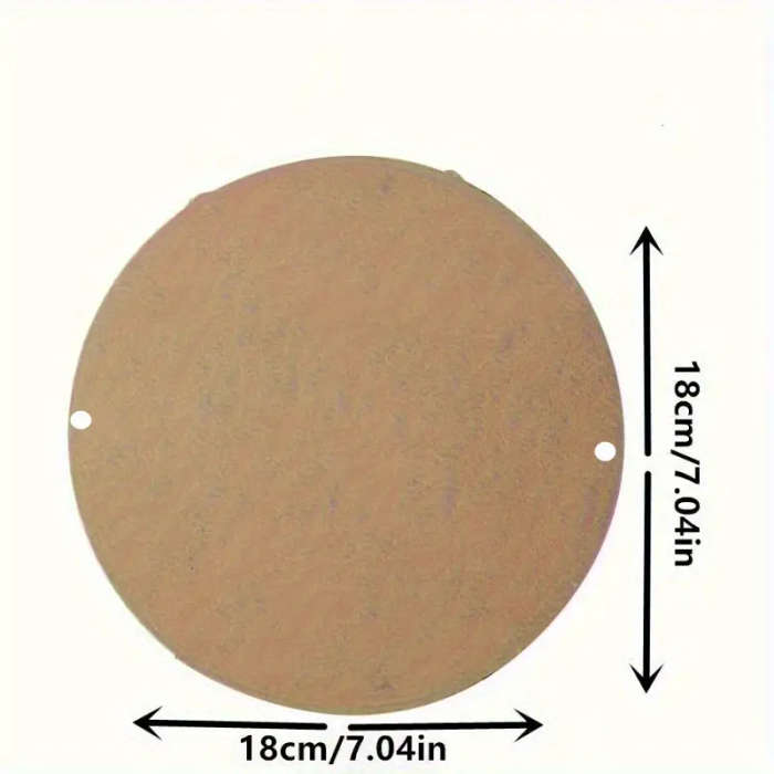 1pc Rustic Fiberboard Circular Sign 7.04x7.04 God Bless This Home Wreath Design Welcome Wall Art for