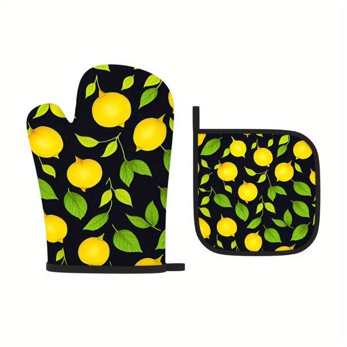 2Pcs 26.92x17.02cm Heat Resistant Oven Mitts And Potholders