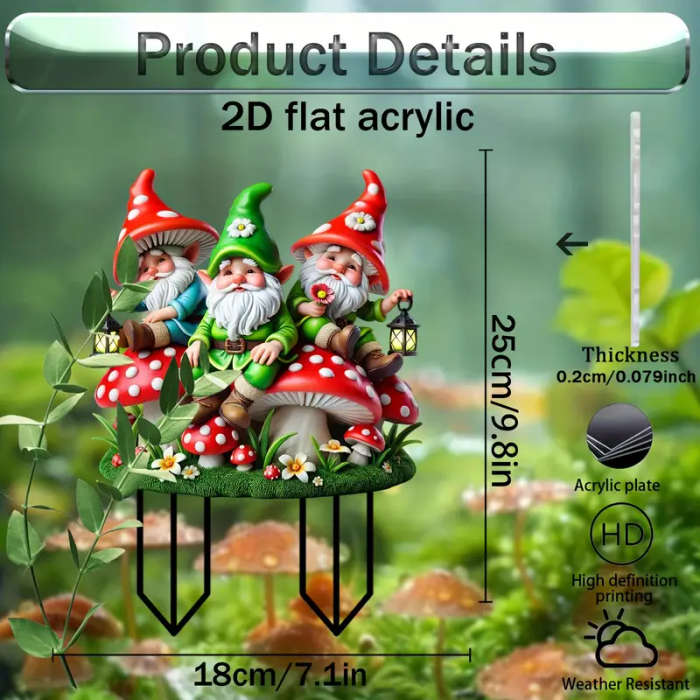 2D Flat Acrylic Garden Decoration