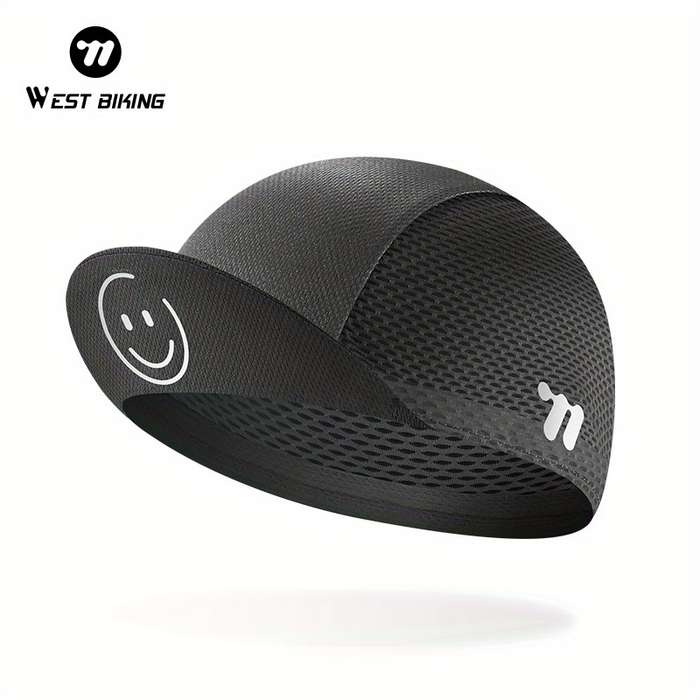 1pc WEST BIKING Quick-Dry Cycling Cap with Brim Breathable Lightweight Sports Hat for Running