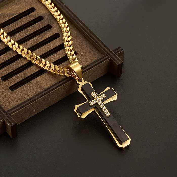 1 Piece Golden Jesus Theme Pendant
