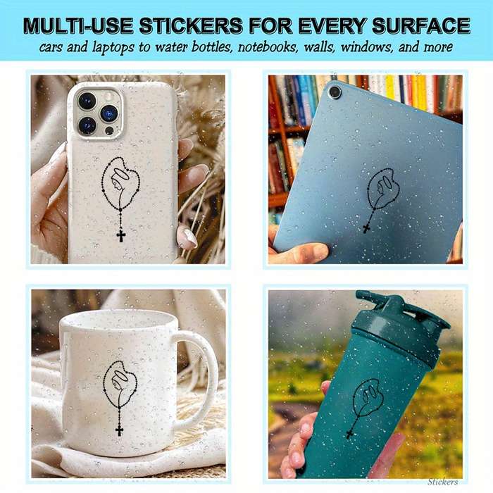 4pcs Jesus Christian Themed Stickers