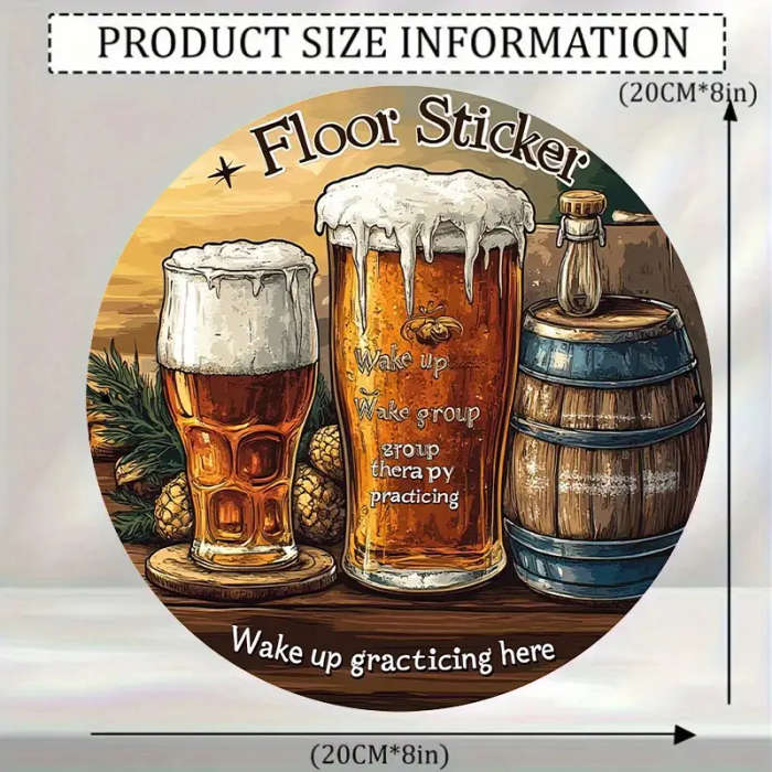 1pc Classic Aluminum Decorative Sign Plaque Skar Group Therapy Practice Beer and Wine Glasses Design