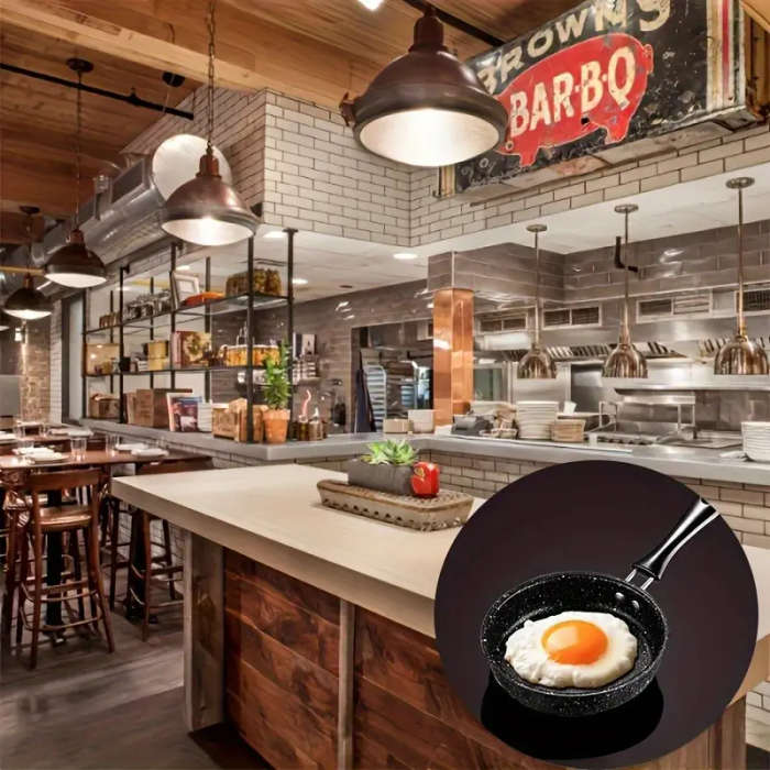 1 Mini Non-Stick Frying Pan With Cast Iron Handle