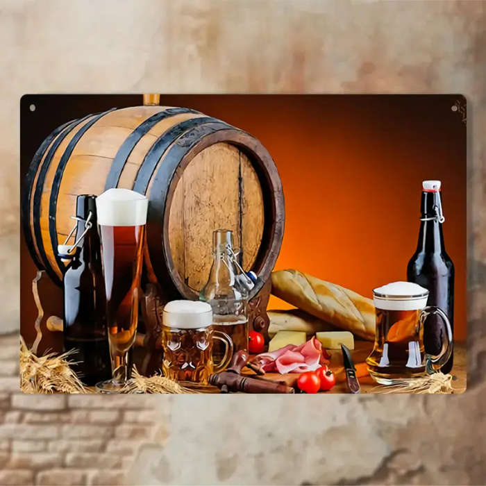1pc 2D Wine Champagne Iron Signage Novelty And Interesting Vintage Decorative Plaque Home Decor Bath