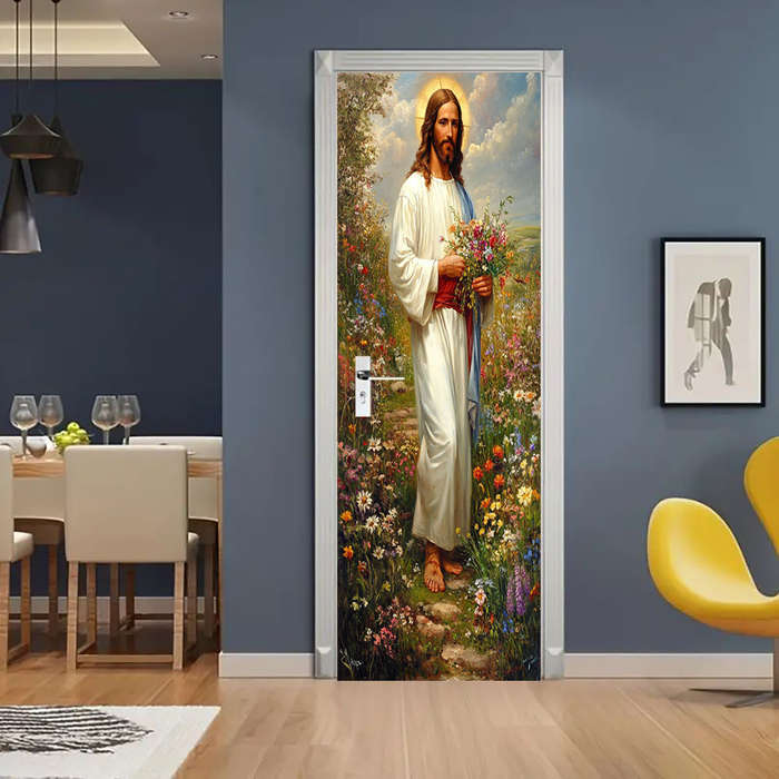 1pc 76.96x199.9cm Jesus Christian Themed Stickers