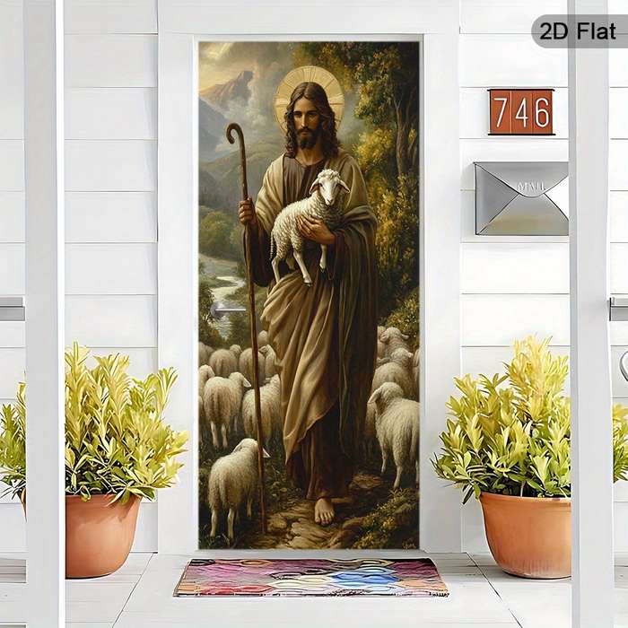 1pc 30.3x78.7 inches   77x200 cm   Jesus Christian Themed Stickers