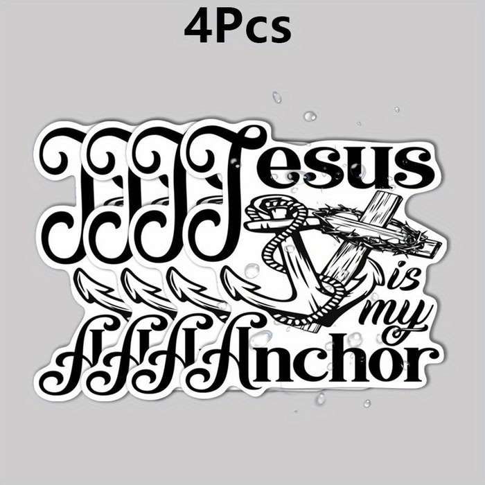 4Pcs Jesus Christian Themed Stickers