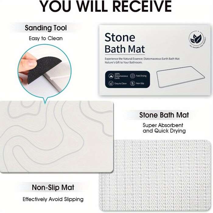 1Pc White Floor Mat