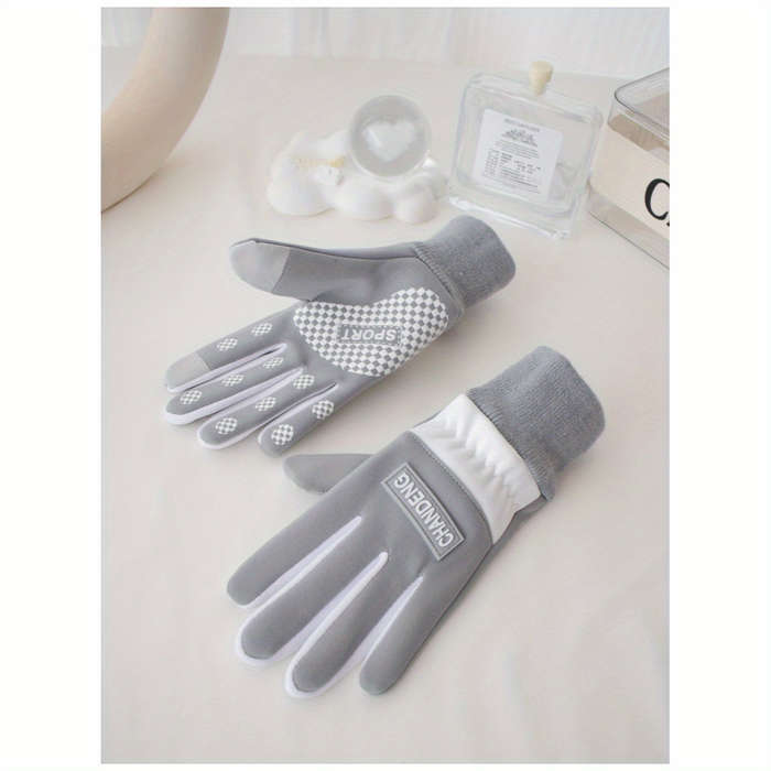 1 Pair Pink Recommended For 7 To 15 Years Old Warm Gloves